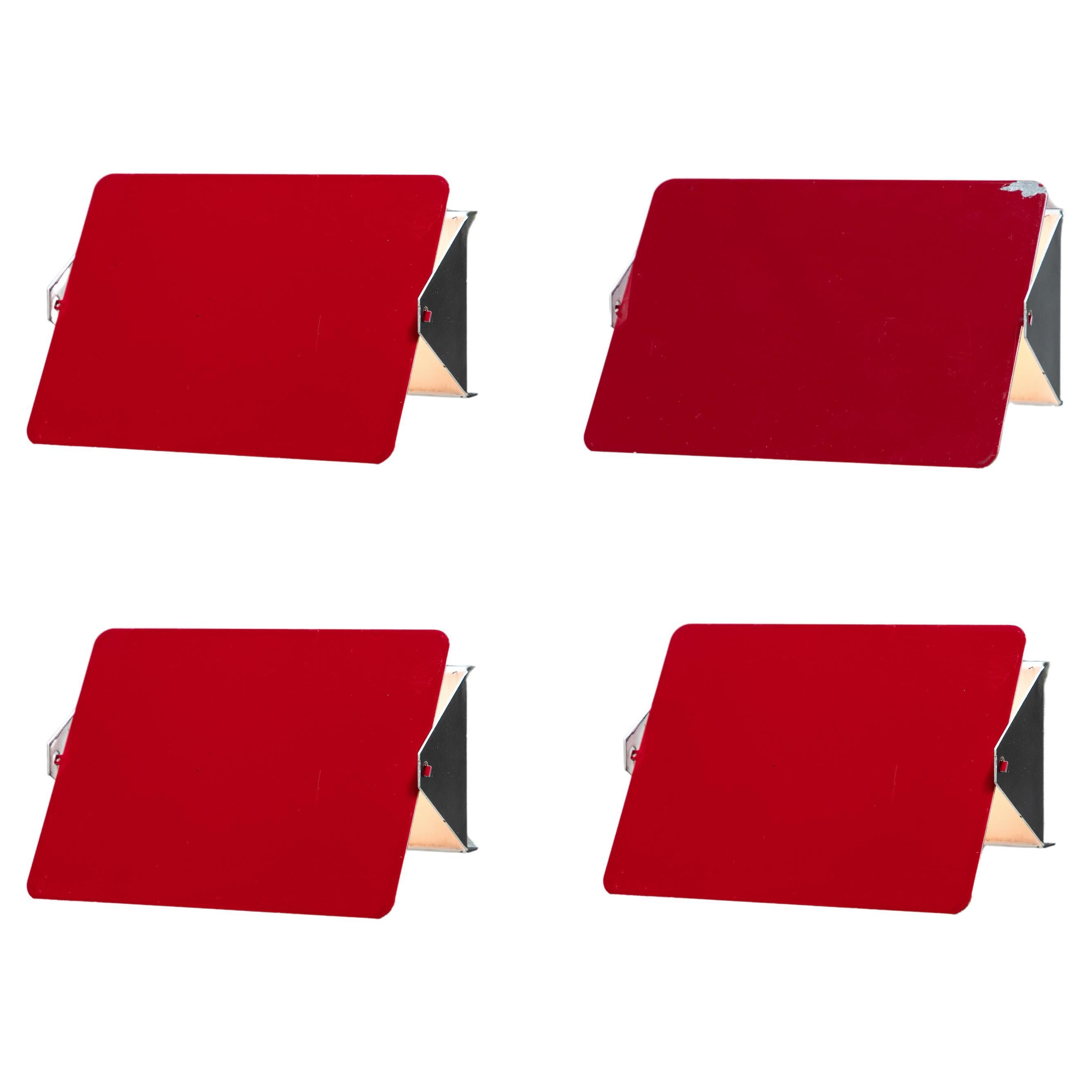 Charlotte Perriand Les Arcs CP1 Vintage Wandleuchte oder Wandleuchten - Crimson Red