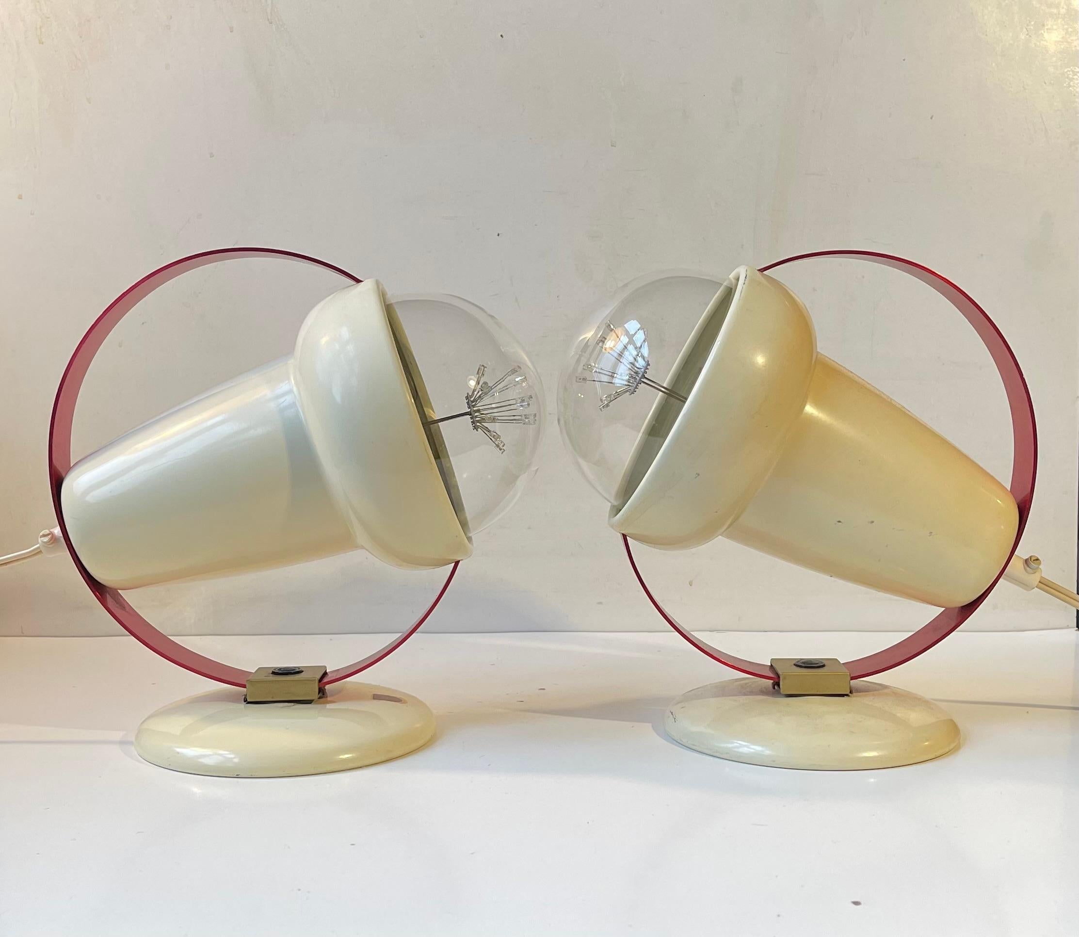 Alluminio Applique vintage Charlotte Perriand Saturn per Philips, anni '60 in vendita