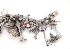 Vintage Charm Bracelet Sterling Silver Elco Ohio Michigan Indiana Niagra