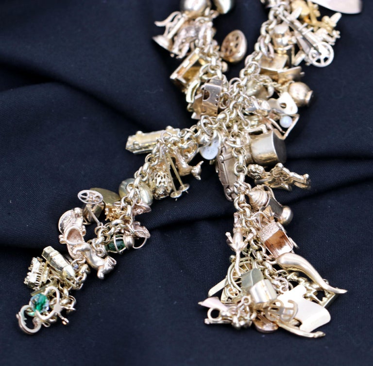 Vintage Charm Necklace For Sale at 1stDibs antique charm necklace