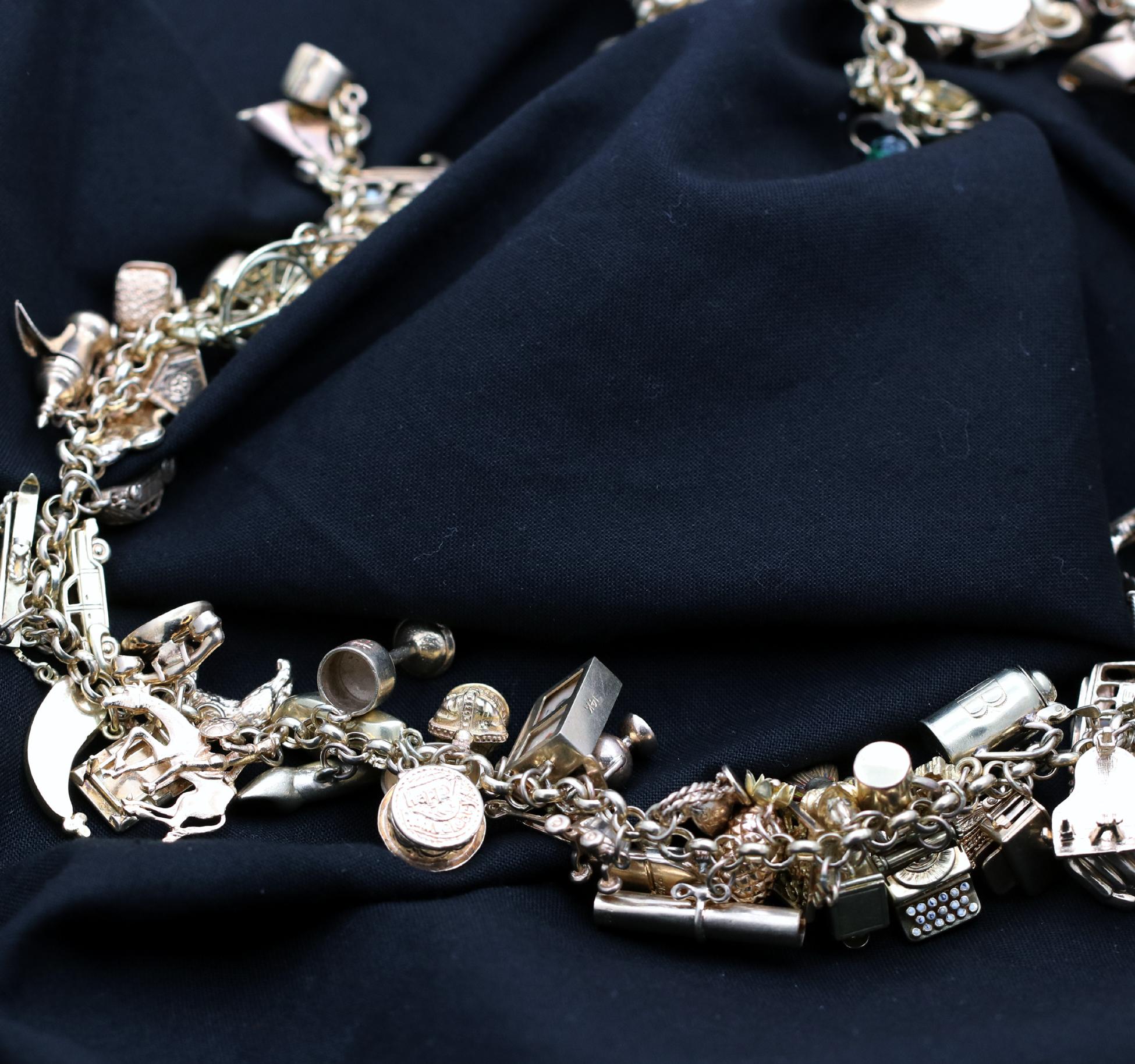 Vintage Charm Necklace For Sale at 1stDibs vintage gold charm