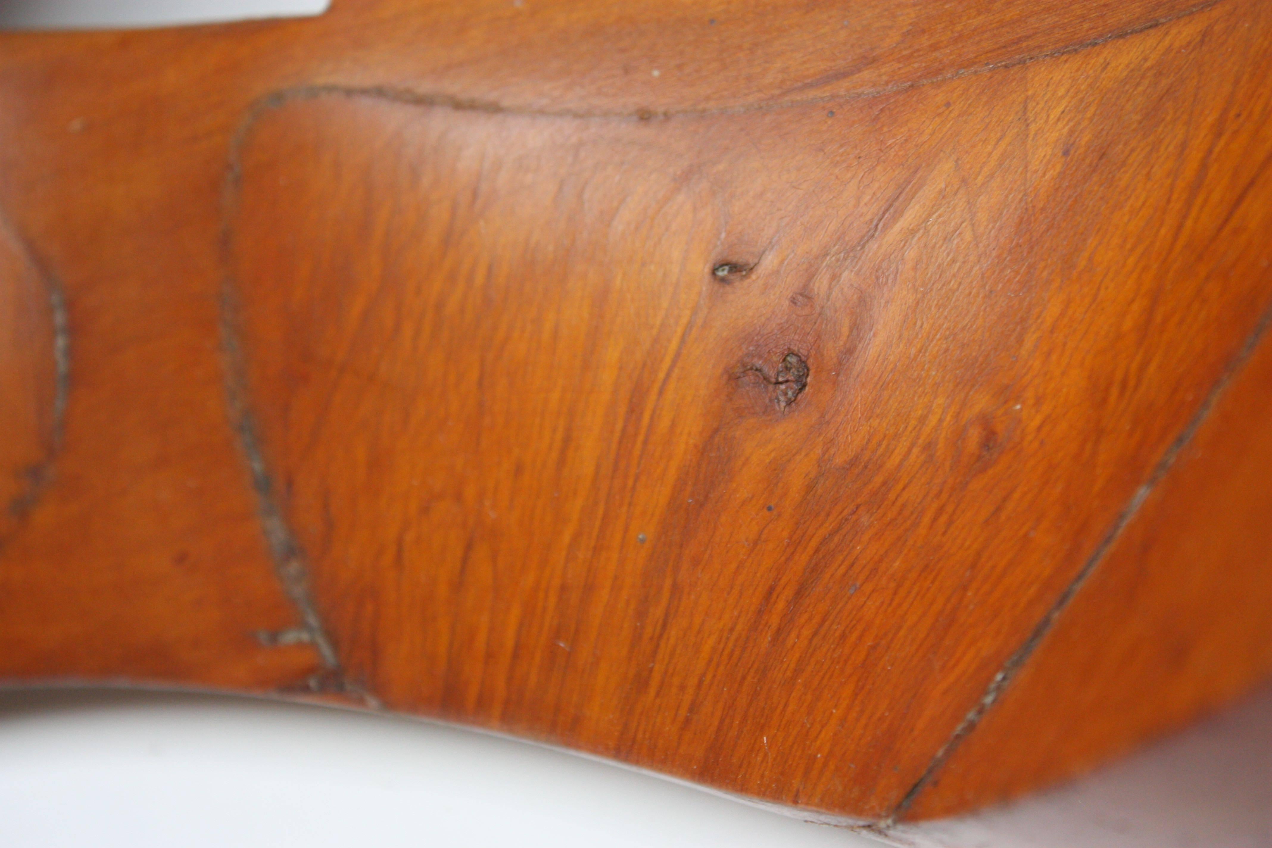 Late 20th Century Vintage Charro Saddle Tree Form in Solid Cherrywood