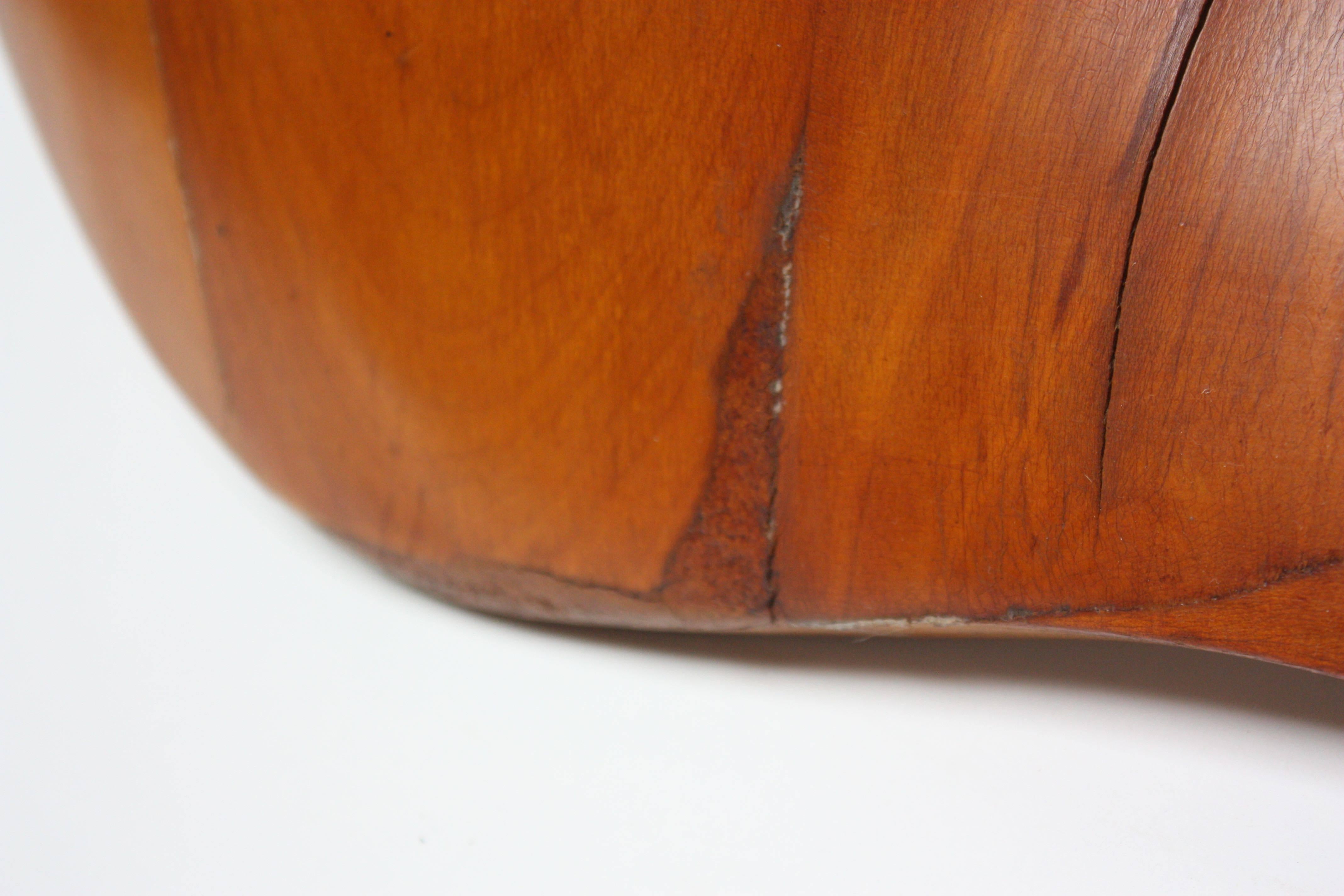 Carved Vintage Charro Saddle Tree Form in Solid Cherrywood