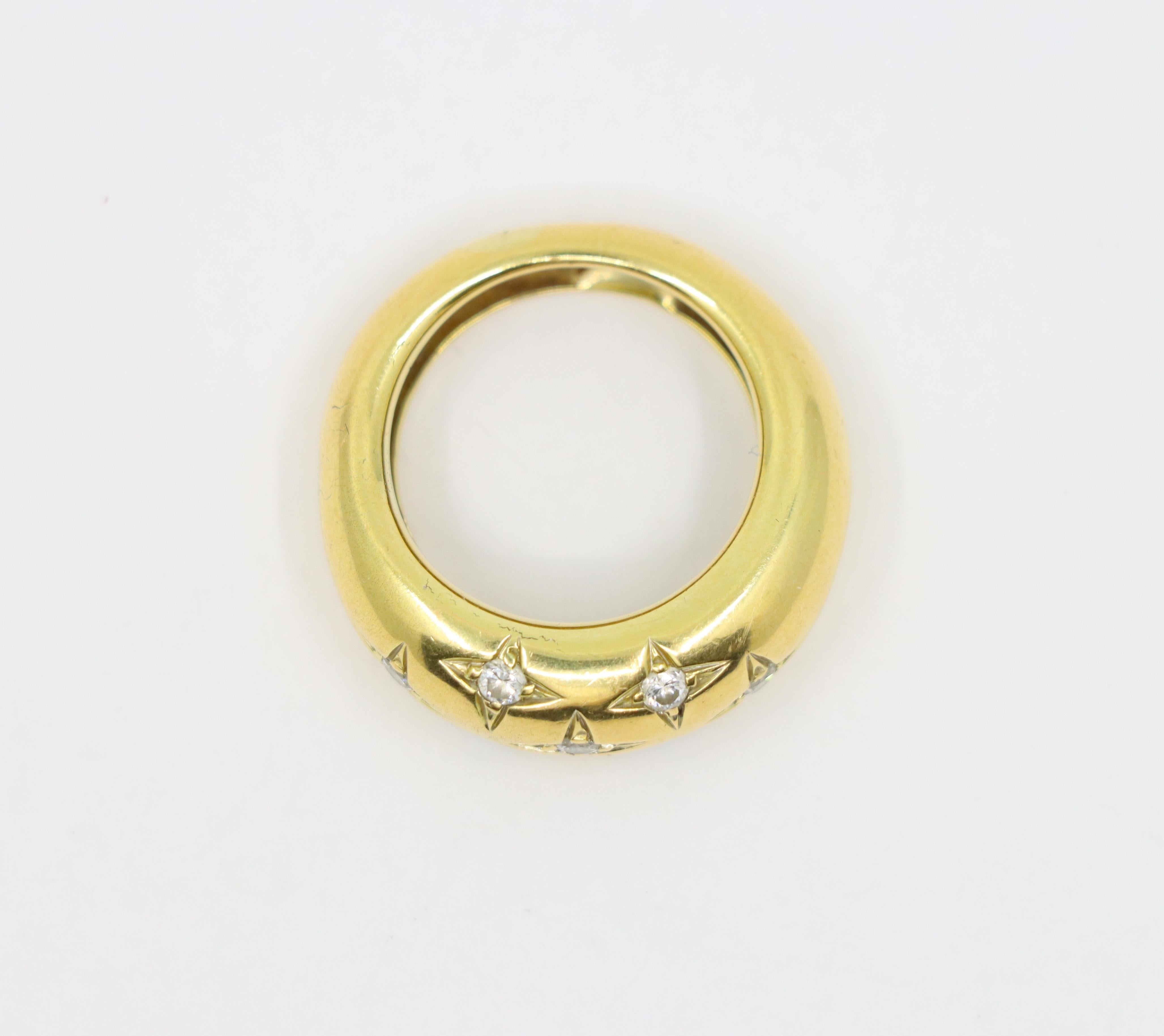 Anello Chaumet d'epoca in oro 18 carati con diamante Anneau Star in vendita 1