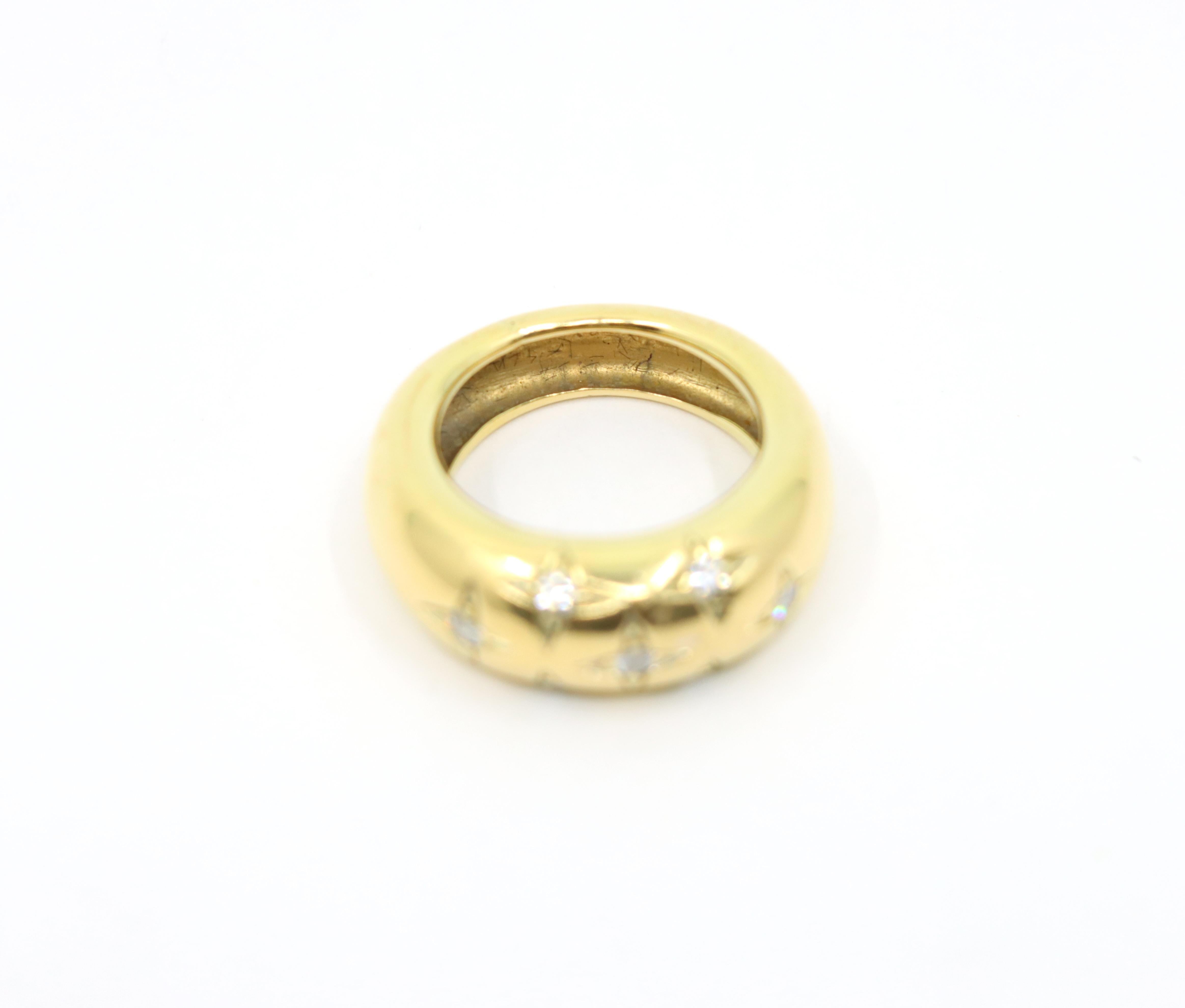 Anello Chaumet d'epoca in oro 18 carati con diamante Anneau Star in vendita 3
