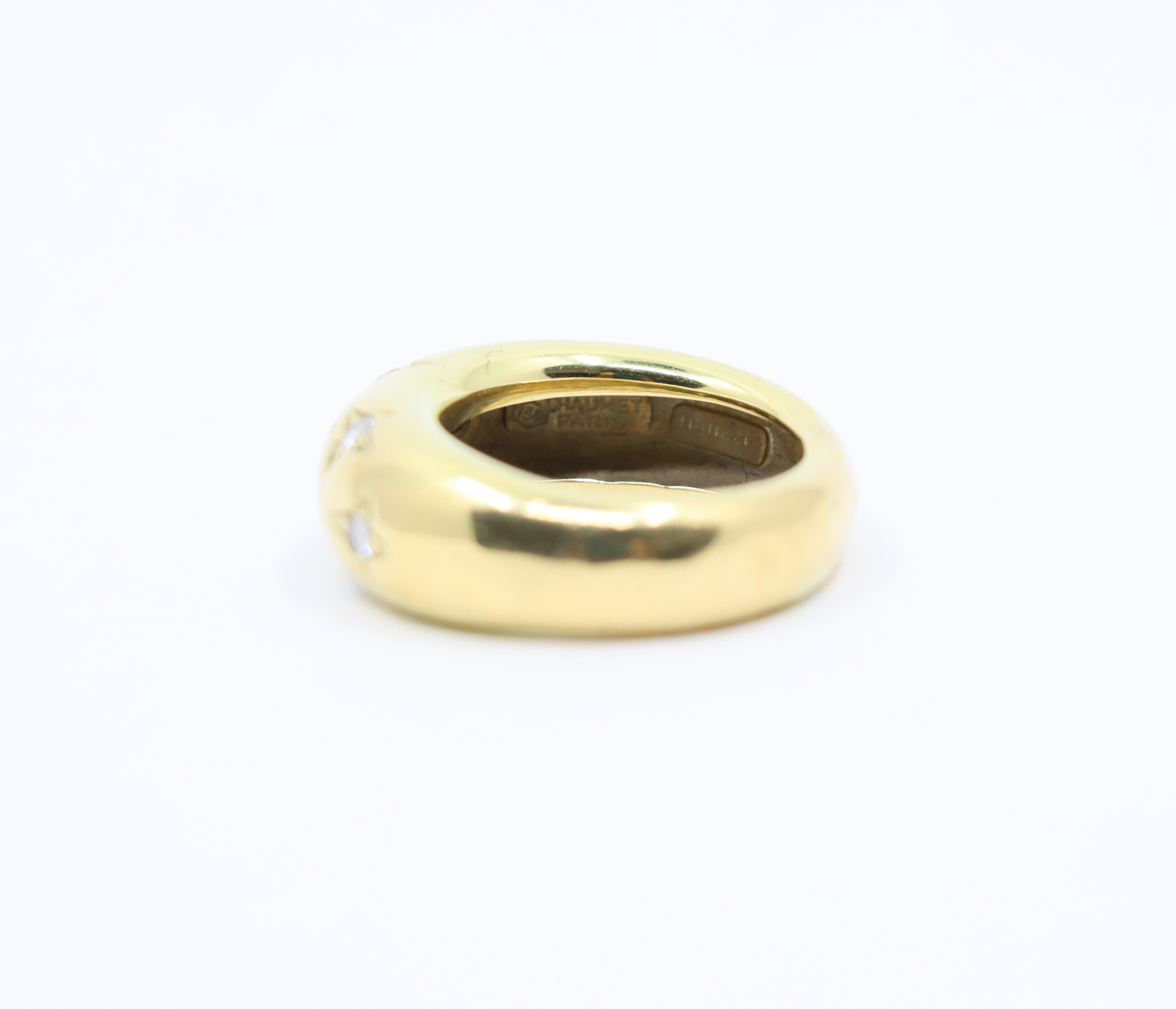 Anello Chaumet d'epoca in oro 18 carati con diamante Anneau Star in vendita 4