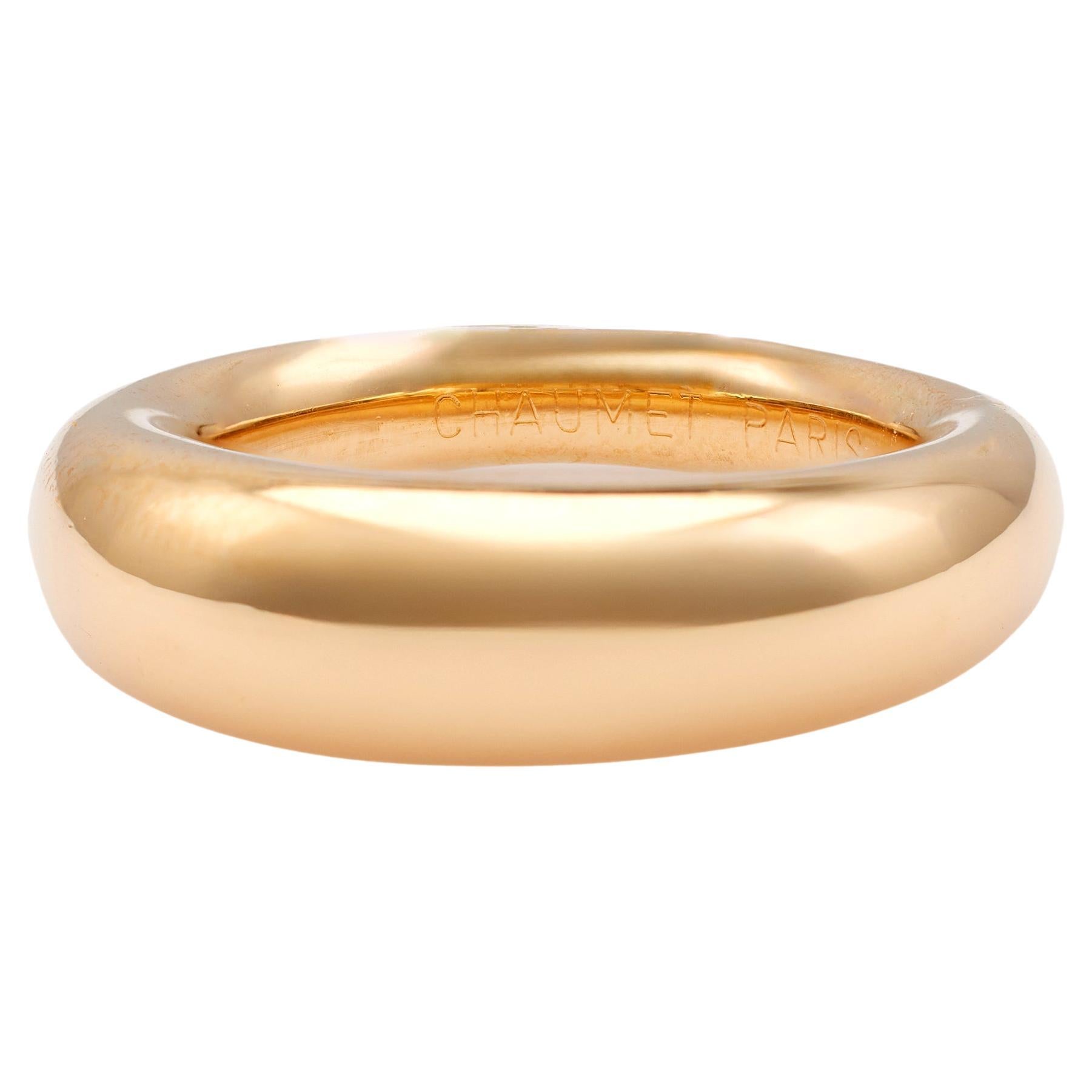 Vintage Chaumet 18k Yellow Gold Anneau Dome Ring