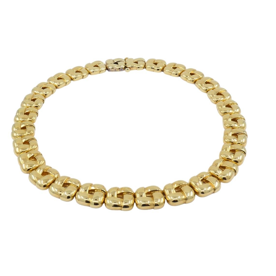 Collana Chaumet d'epoca con collare in oro 18k A Link In condizioni ottime in vendita a Beverly Hills, CA