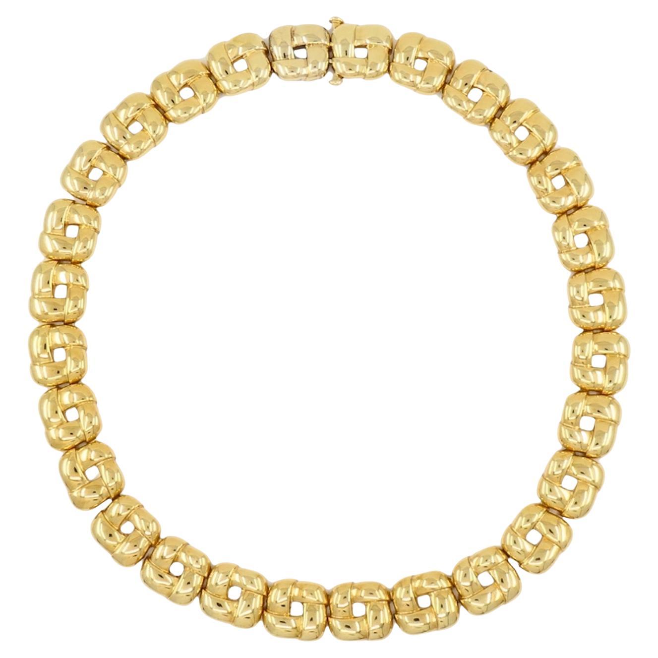 Collana Chaumet d'epoca con collare in oro 18k A Link in vendita
