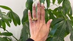 Anello Chaumet vintage con diamante a cupola in oro giallo 18 carati