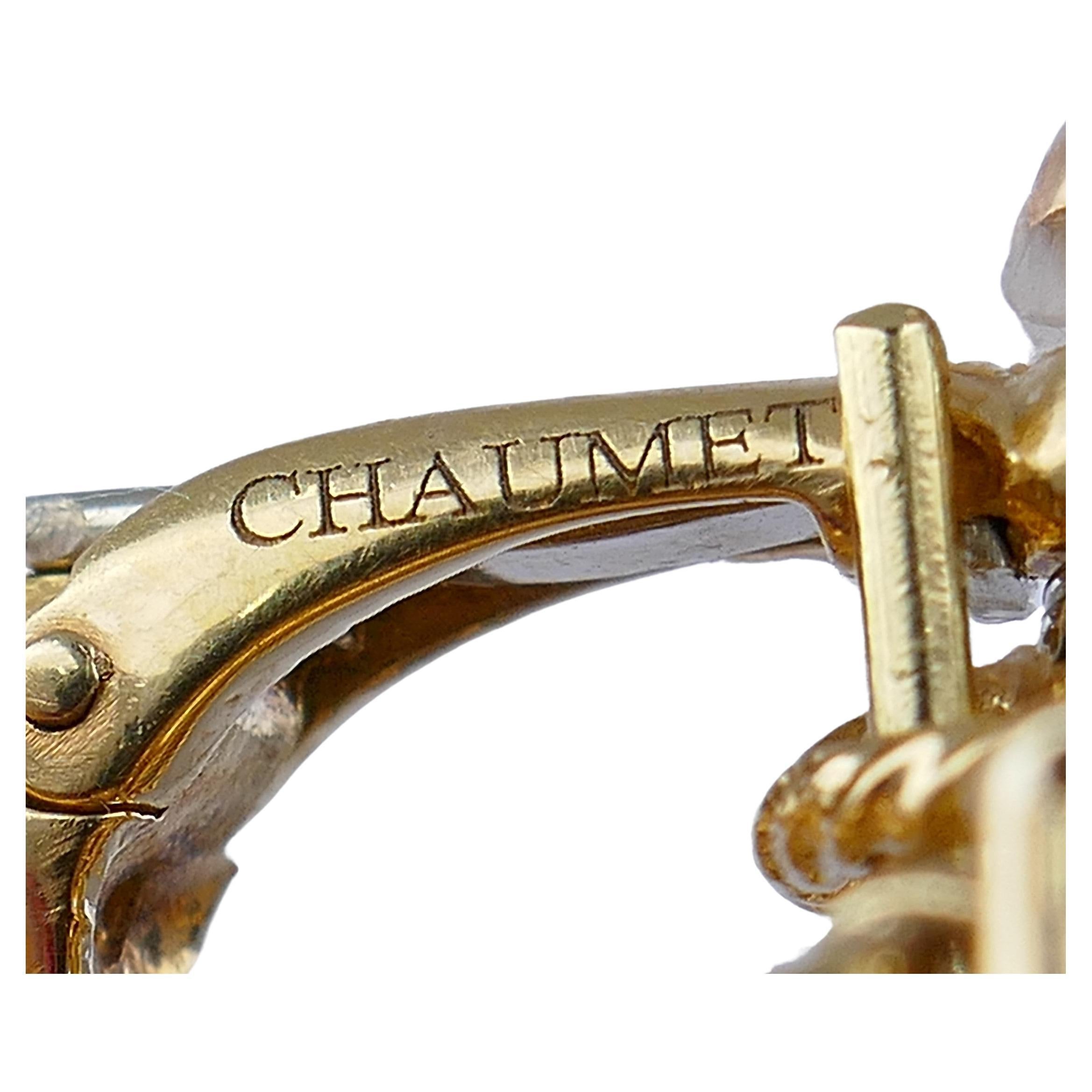 Vintage Chaumet Diamond Day to Night Ohrringe 18k Gold Estate Jewelry im Angebot 5