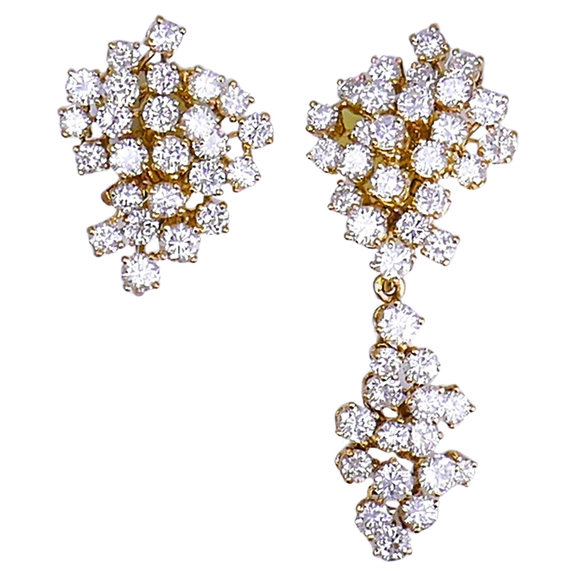Vintage Chaumet Diamond Day to Night Ohrringe 18k Gold Estate Jewelry Damen im Angebot