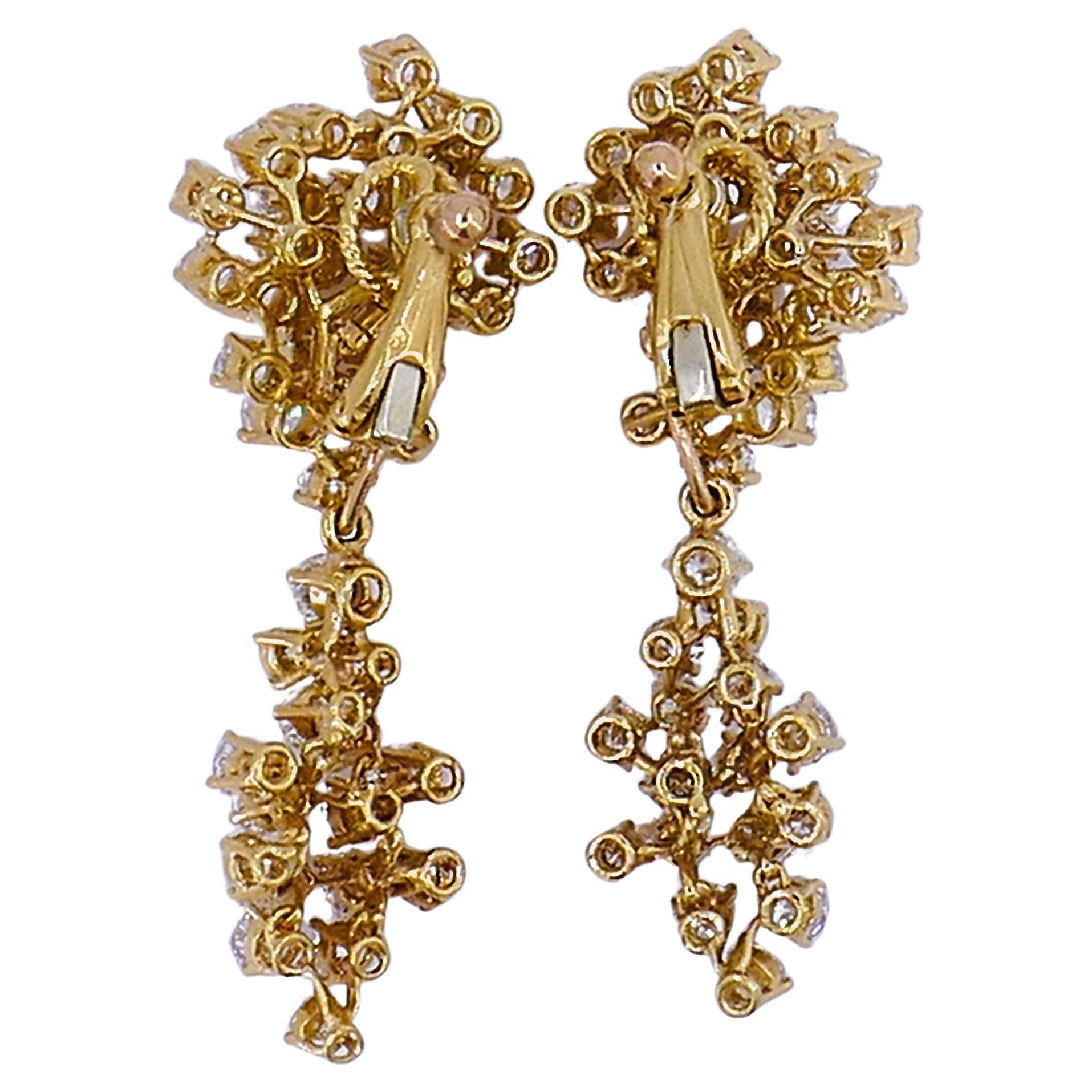 Vintage Chaumet Diamond Day to Night Ohrringe 18k Gold Estate Jewelry im Angebot 1