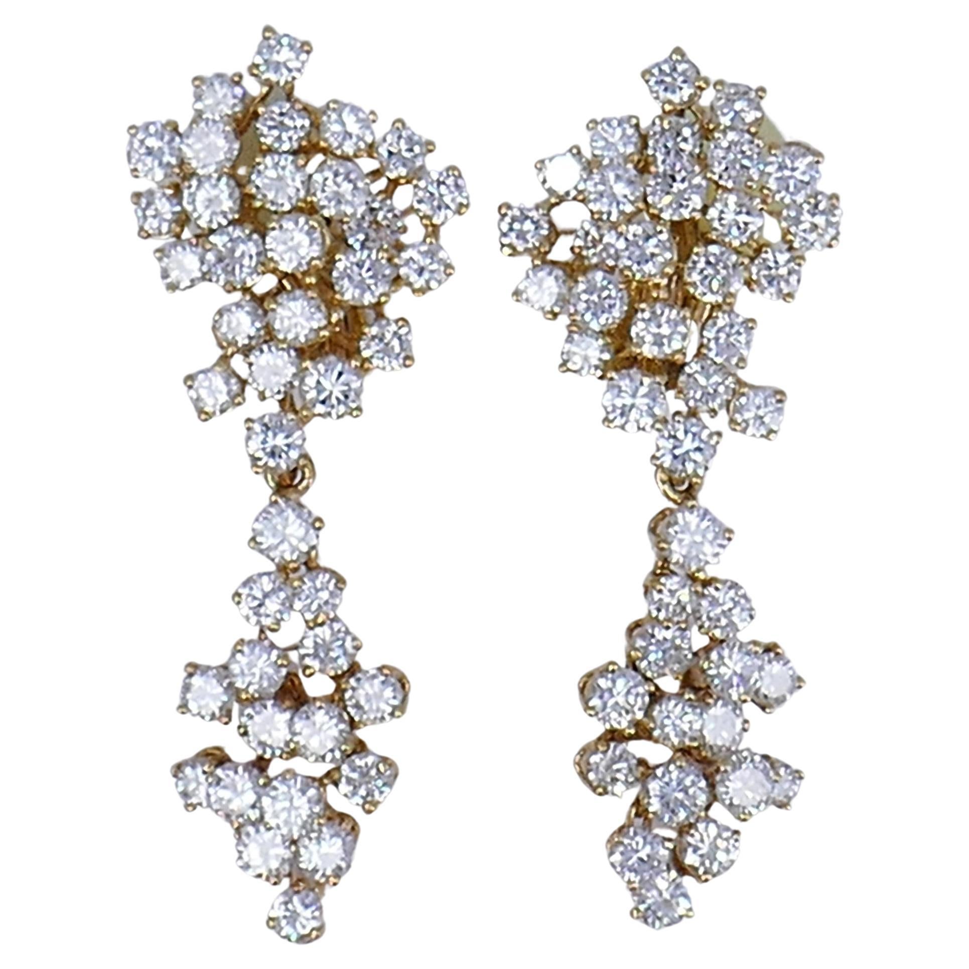 Vintage Chaumet Diamond Day to Night Ohrringe 18k Gold Estate Jewelry im Angebot