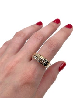 Vintage Chaumet Liens 18 Karat Multi-Colour Gold Band Ring