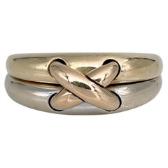 Anello Chaumet "Liens" d'epoca in oro multicolore 18 kt.