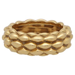 Vintage Chaumet 'Oat' Band Ring Set in 18k Yellow Gold