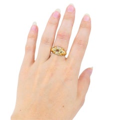 Vintage Chaumet Paris 18k Gold Diamond Ring Original Box