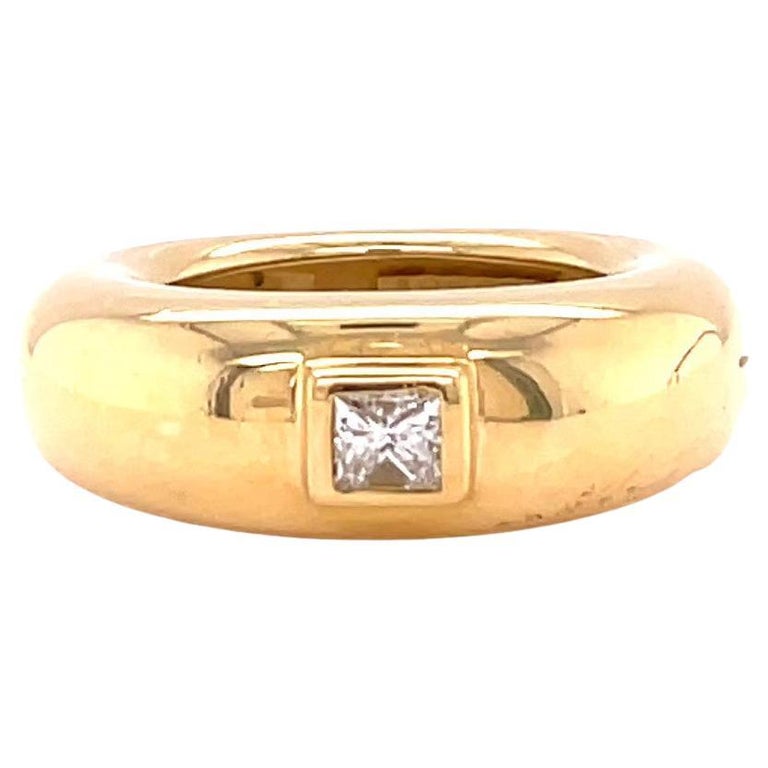 Vintage Chaumet Paris Diamond 18 Karat Gold Ring For Sale at 1stDibs