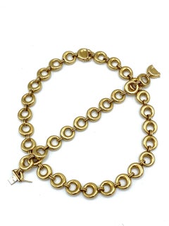 Conjunto de pulsera y collar vintage Chaumet Paris de eslabones de oro amarillo