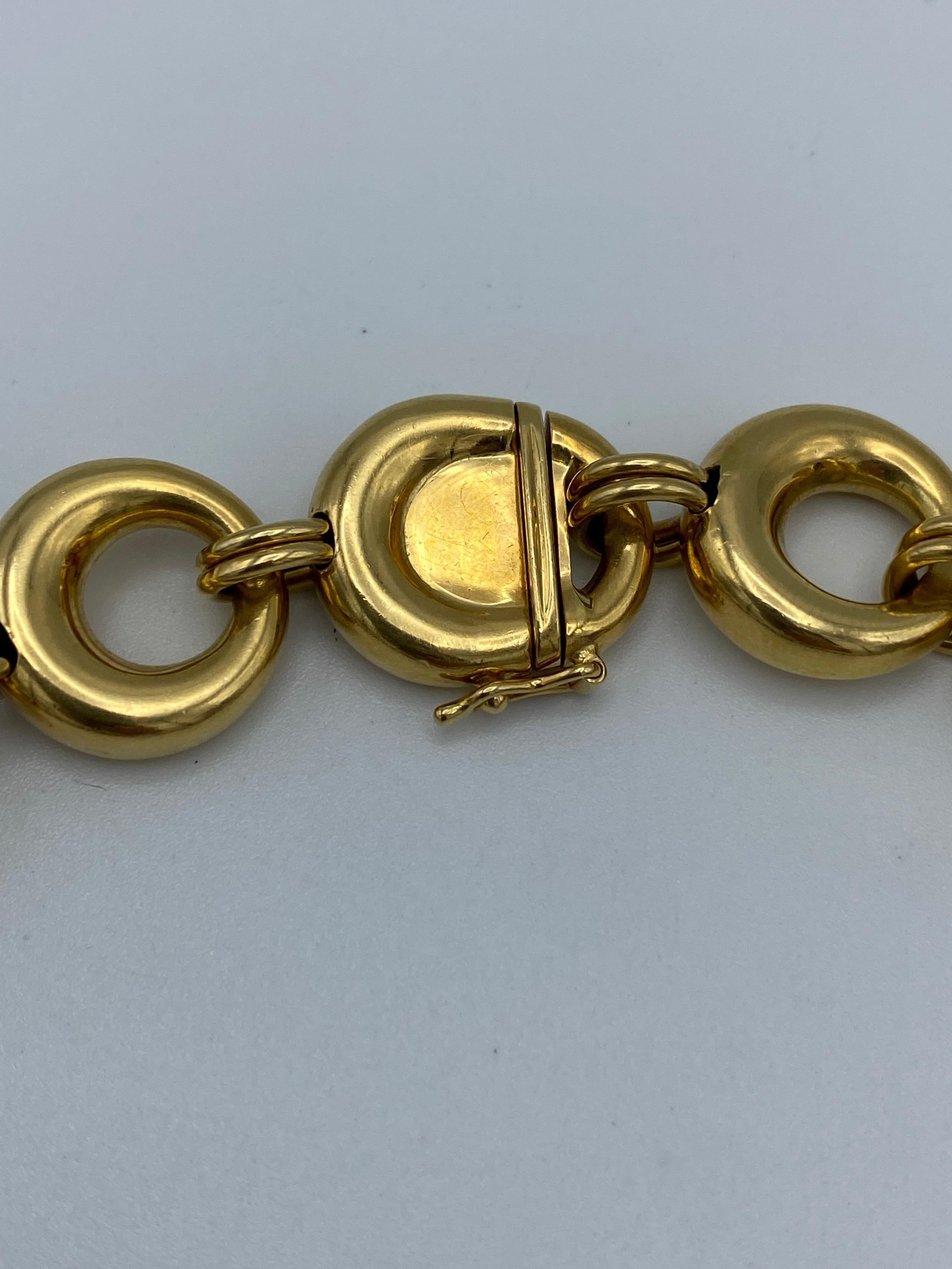 Chaumet Paris Parure bracelet et collier à maillons vintage en or jaune Excellent état - En vente à Beverly Hills, CA