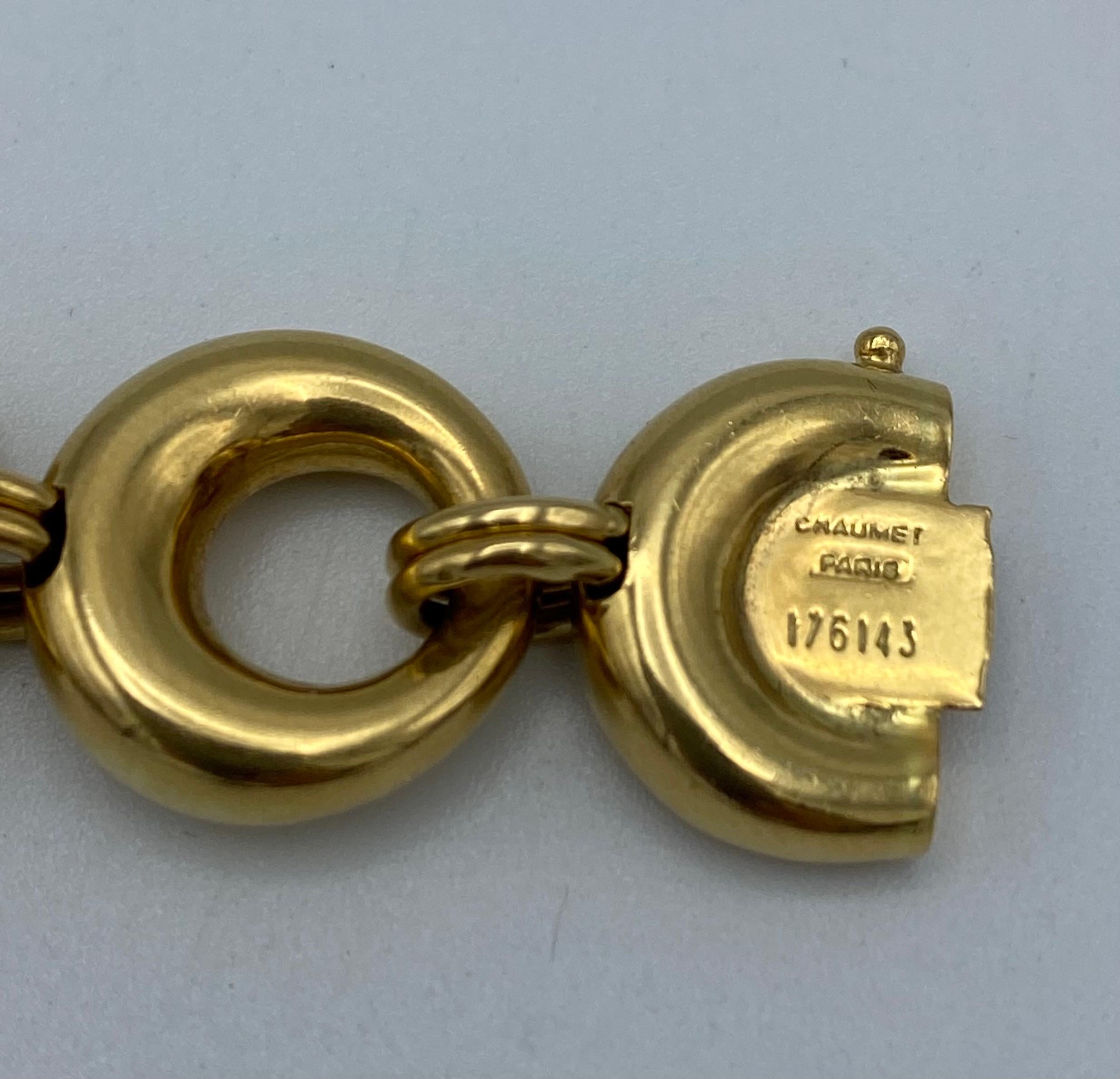 Chaumet Paris Parure bracelet et collier à maillons vintage en or jaune Pour femmes en vente
