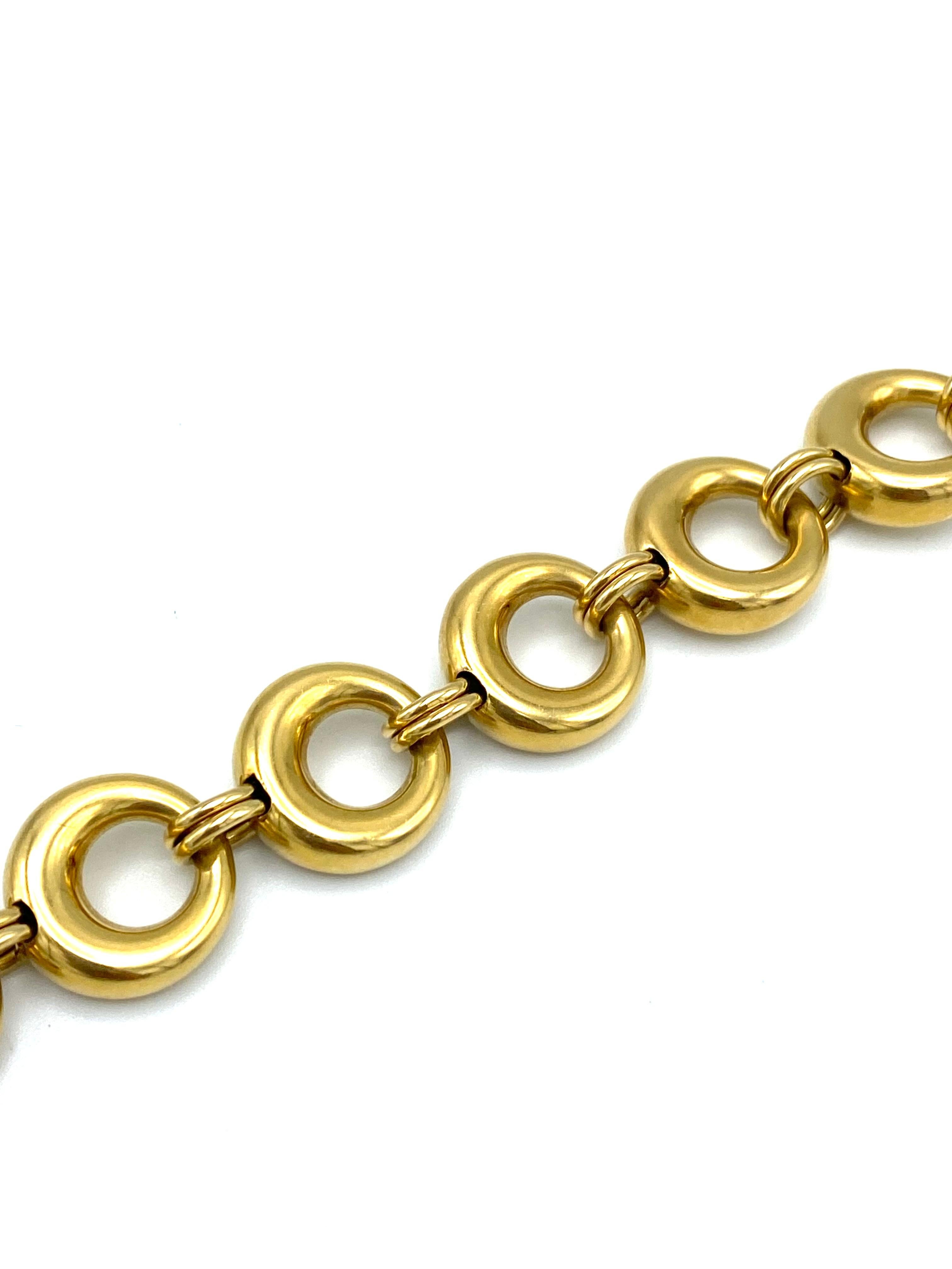 Chaumet Paris Parure bracelet et collier à maillons vintage en or jaune en vente 2