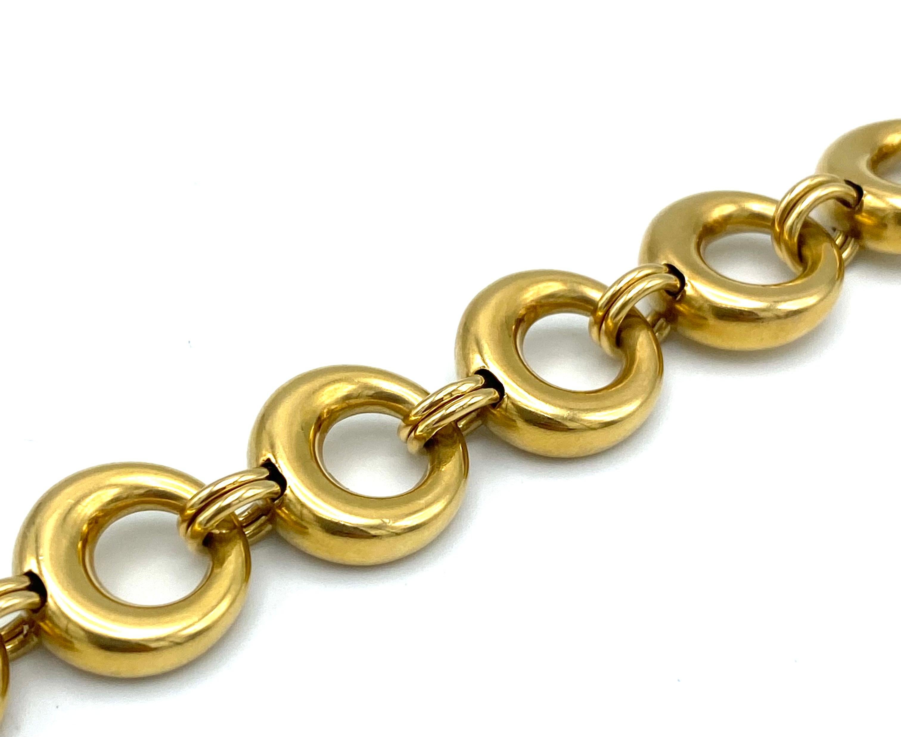 Women's Vintage Chaumet Paris Yellow Gold Link Bracelet and Necklace Set