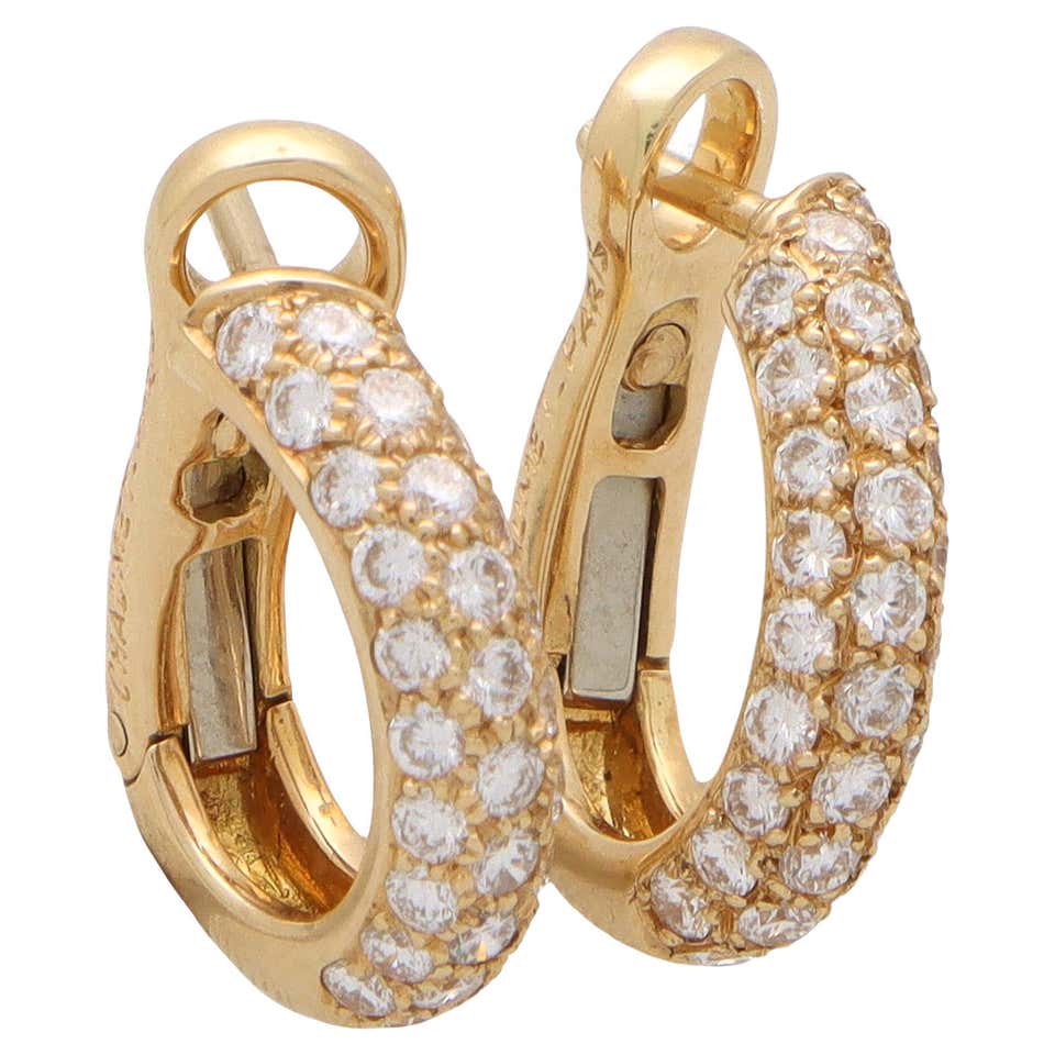 Chaumet Diamond Gold Clip-On Earrings at 1stDibs