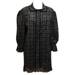 Vintage Check Silk Blouse by Senatore Moda Milan