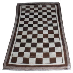 Vintage Checkered Gabbeh Rug, Persia, 1960s
