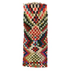 1960's Berber Tribes of Morocco Marokkanischer Teppich mit Schachbrettmuster