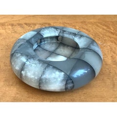 Vintage Checkered Stone Decorative Dish