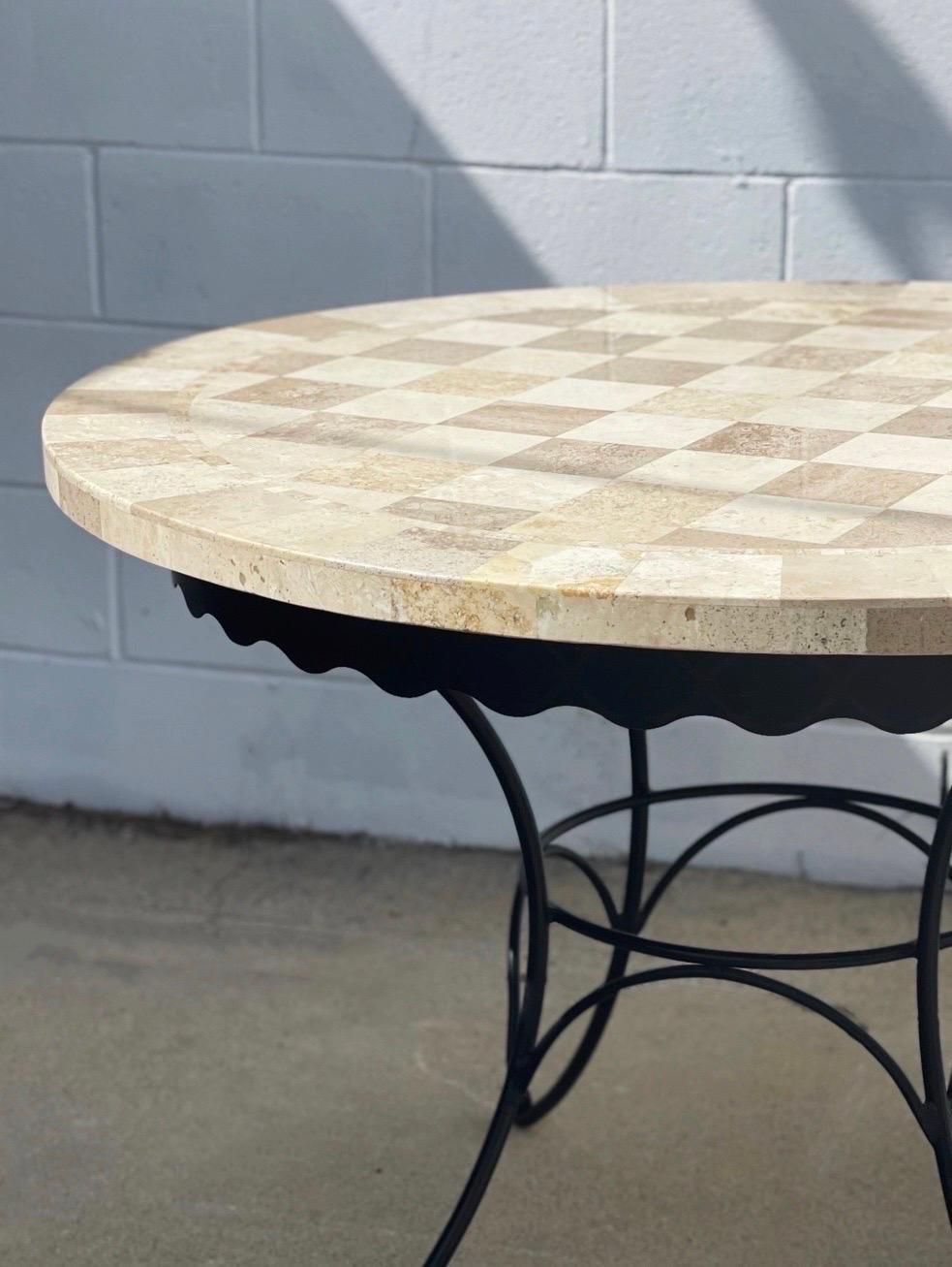 checkered marble table