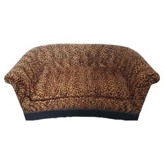 Vintage Cheetah Print Love Seat