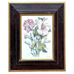 Vintage Chelsea House Botanical Floral Print in Wood Frame
