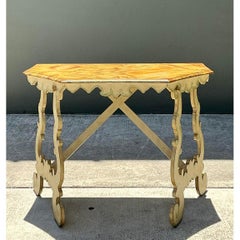 Tavolo consolle vintage dipinto a mano di Chelsea House