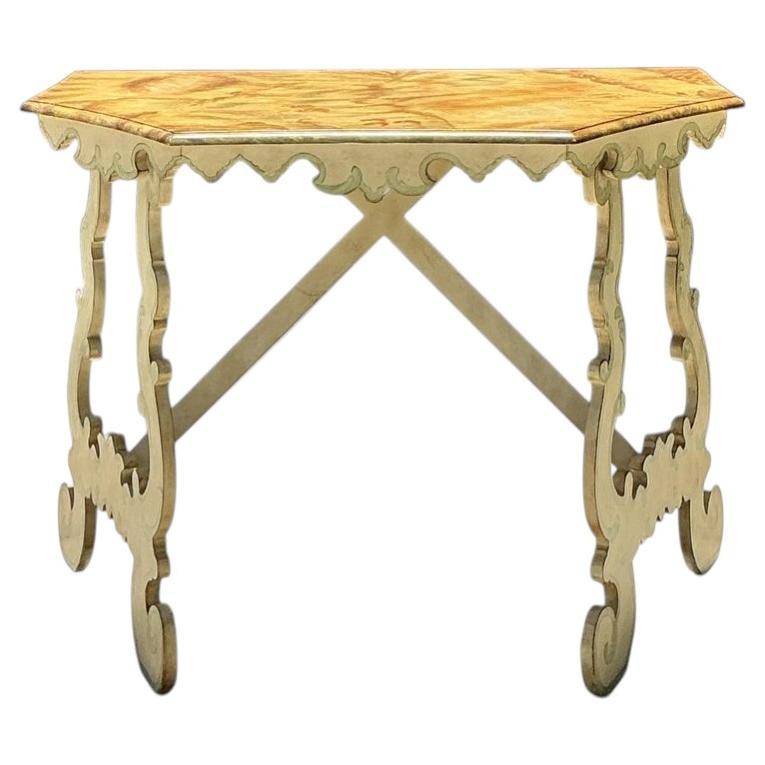 Tavolo consolle vintage dipinto a mano di Chelsea House