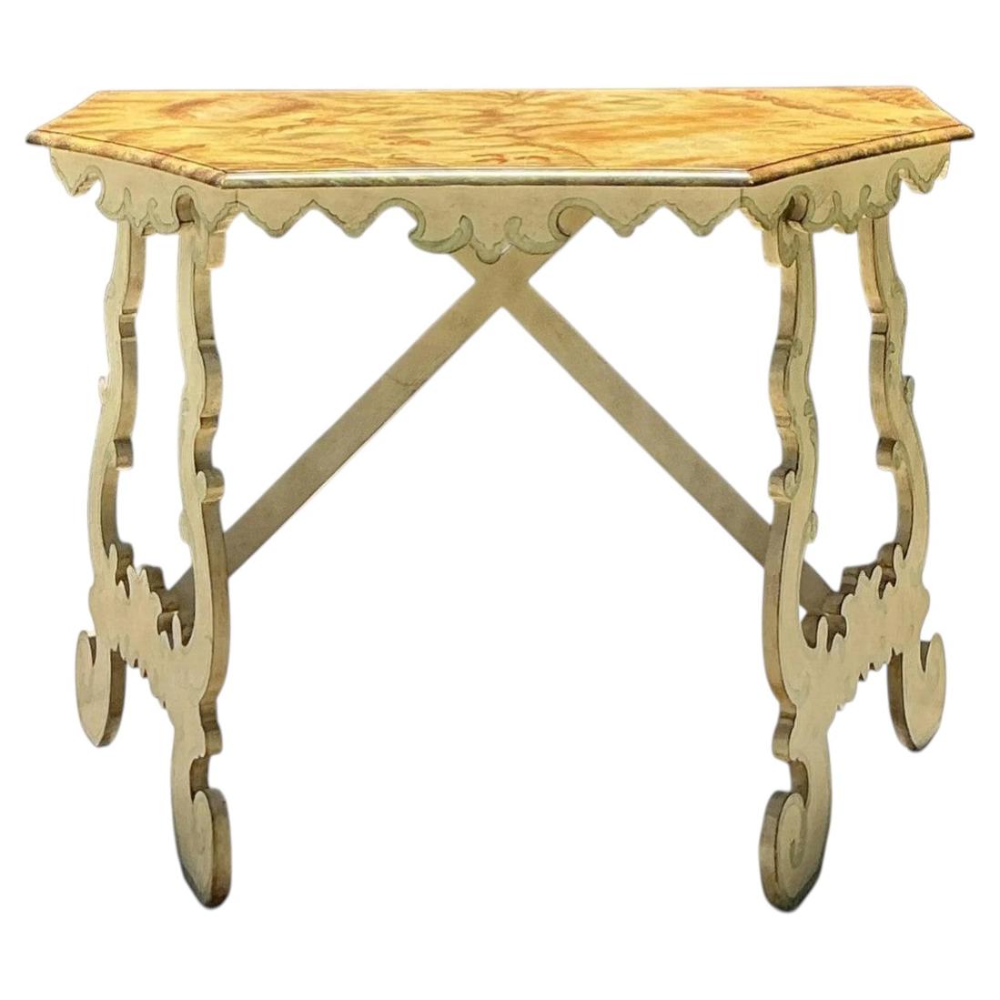 Mesa consola vintage Chelsea House pintada a mano
