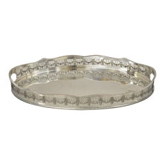 Vintage Cheltenham and Co English Silver Plated Adams Style Draped Platter