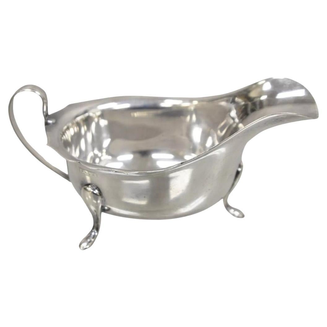 Vintage Cheltenham & Co LTD Barca para servir salsa chapada en plata de estilo inglés