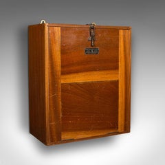 Vintage Chemist's Dispensing Cabinet, English, Walnut, Apothecary Set, C.1950
