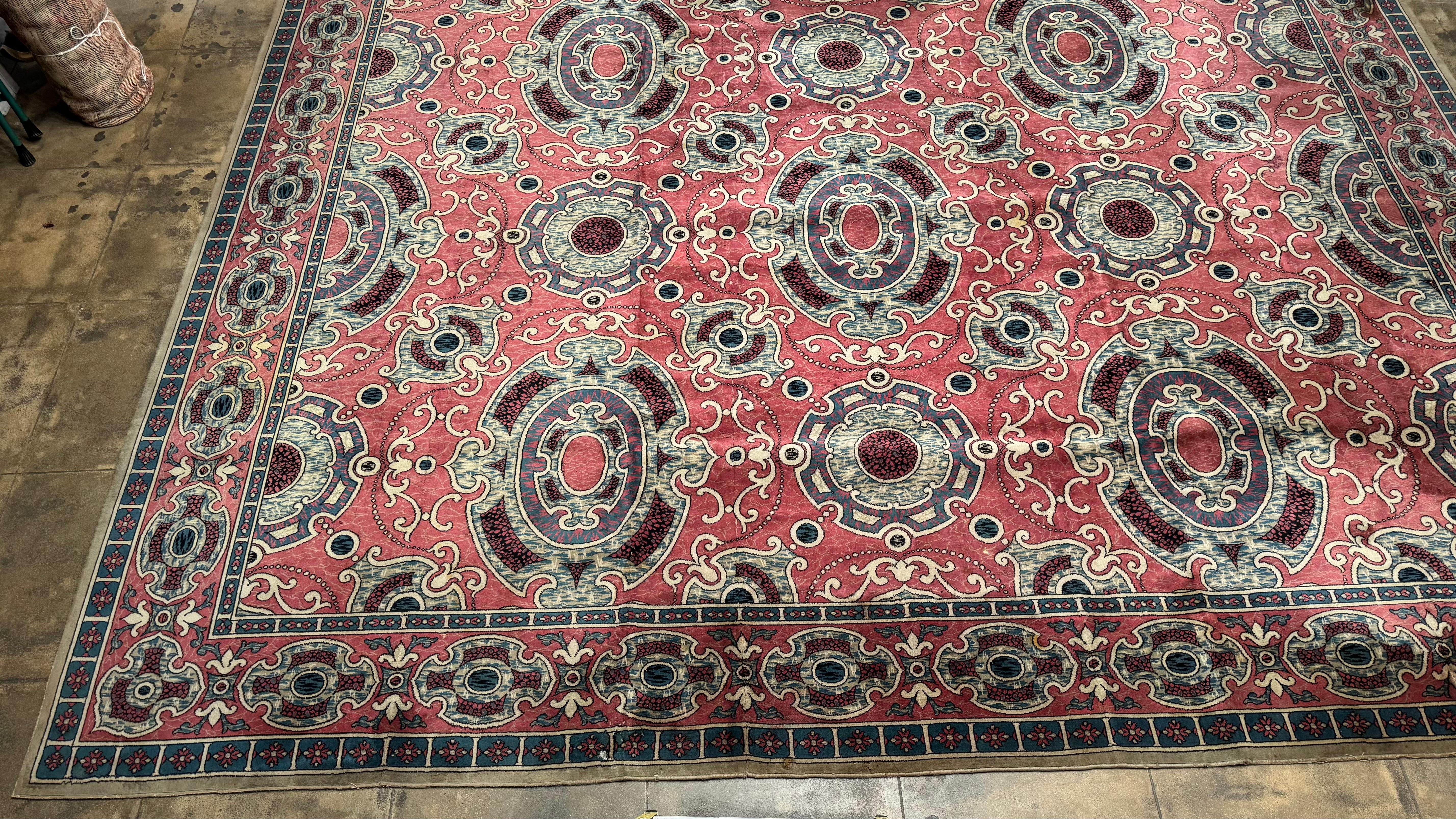 Vintage Chenille Rug - 16.4’ X 15’ For Sale 6