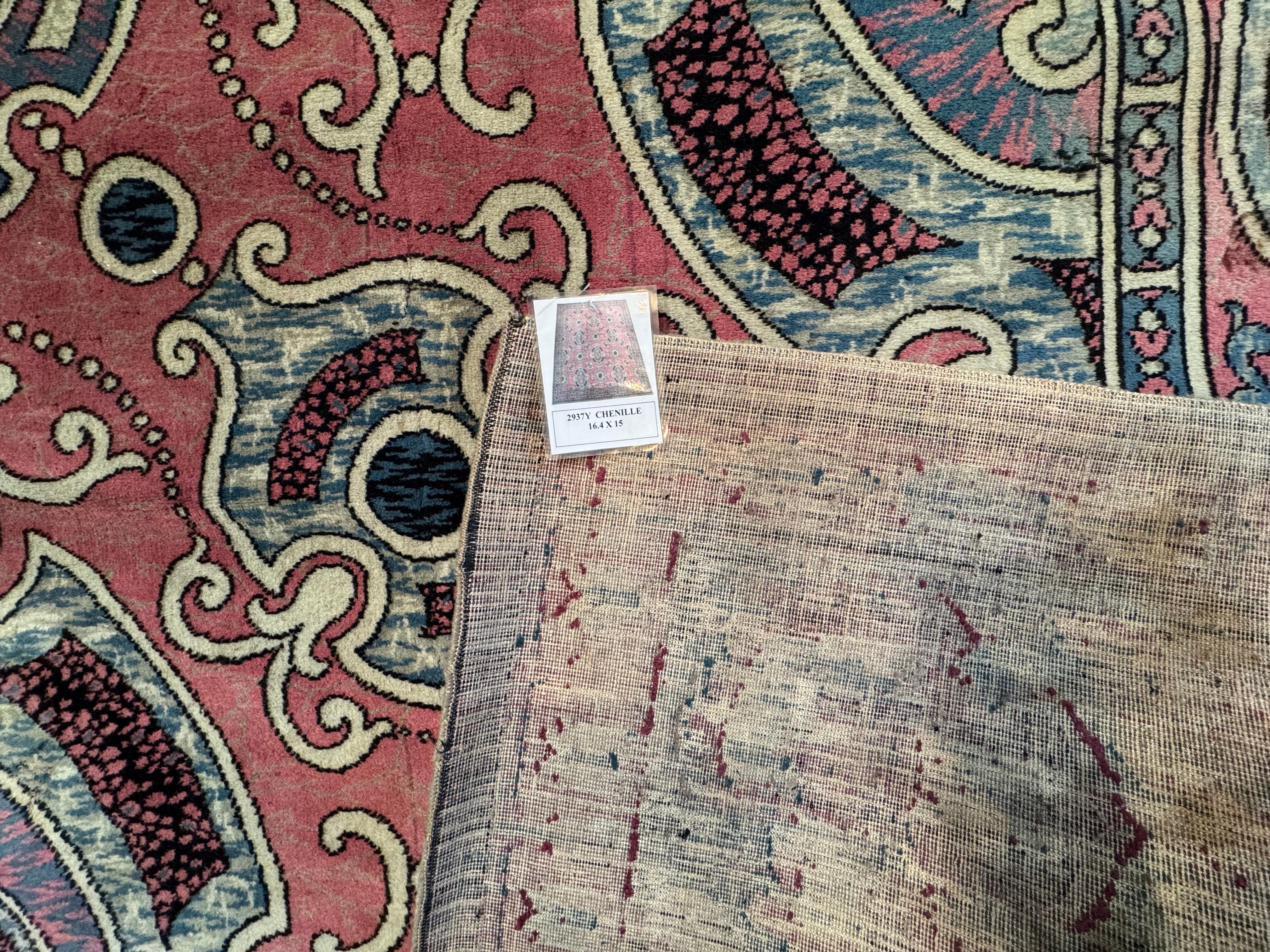 Vintage Chenille Rug - 16.4’ X 15’ For Sale 8