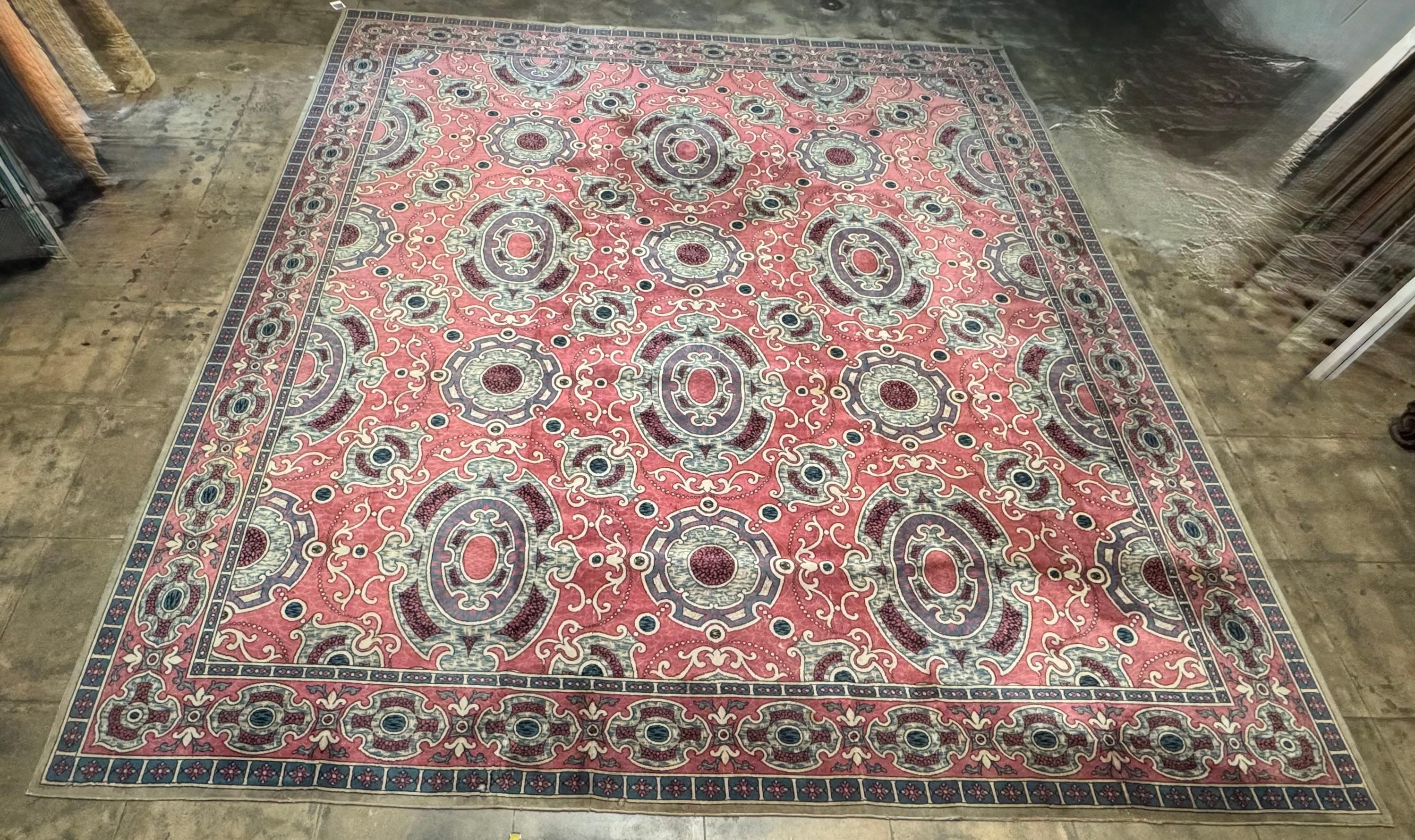 Vintage Chenille Rug - 16.4’ X 15’ For Sale 2