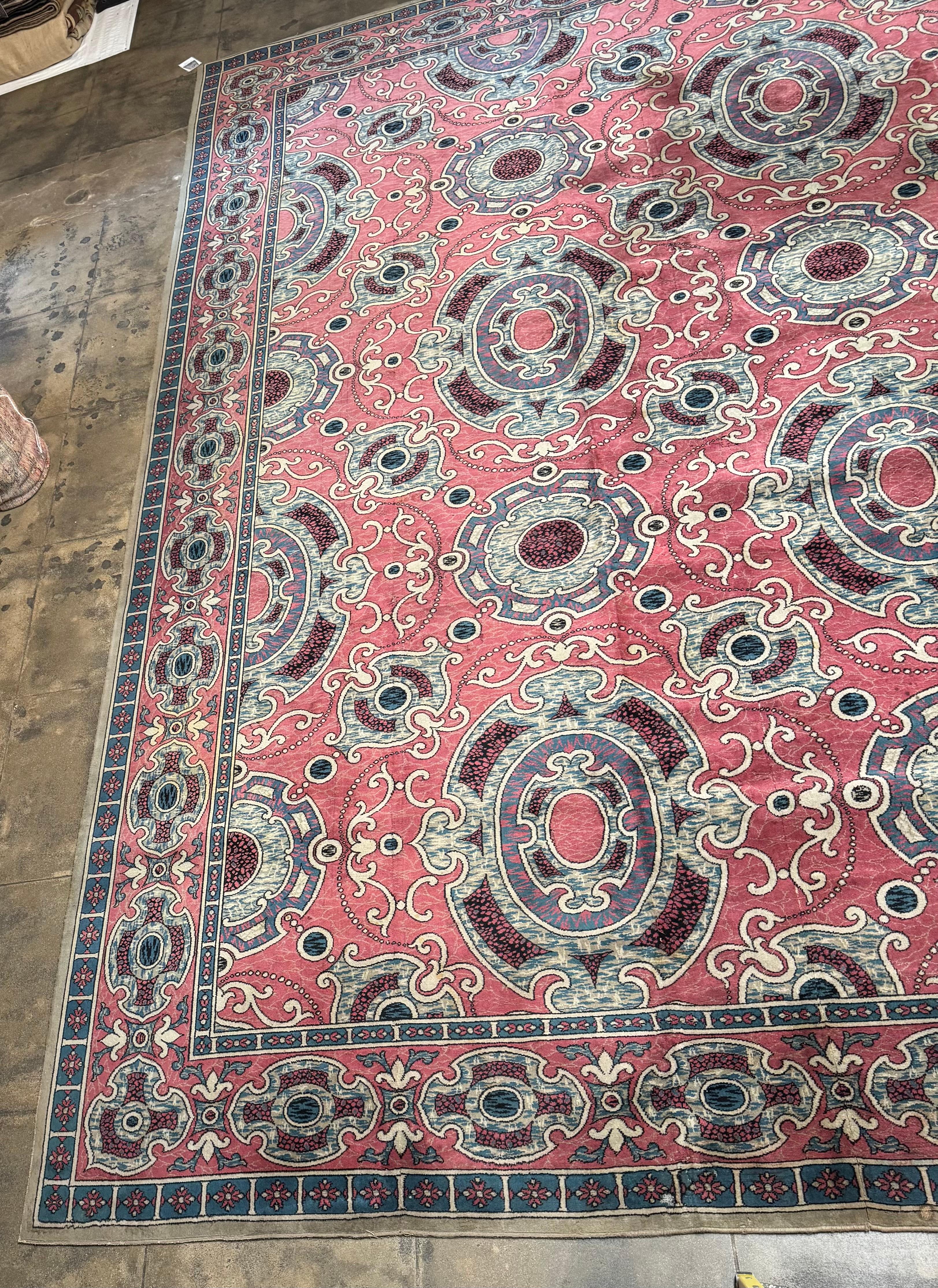 Vintage Chenille Rug - 16.4’ X 15’ For Sale 3