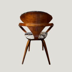 Vintage Cherner Chair with a unique cowhide cover