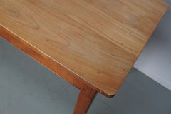 Vintage Cherry 20th Century French Rustic Farmhouse Dining Table