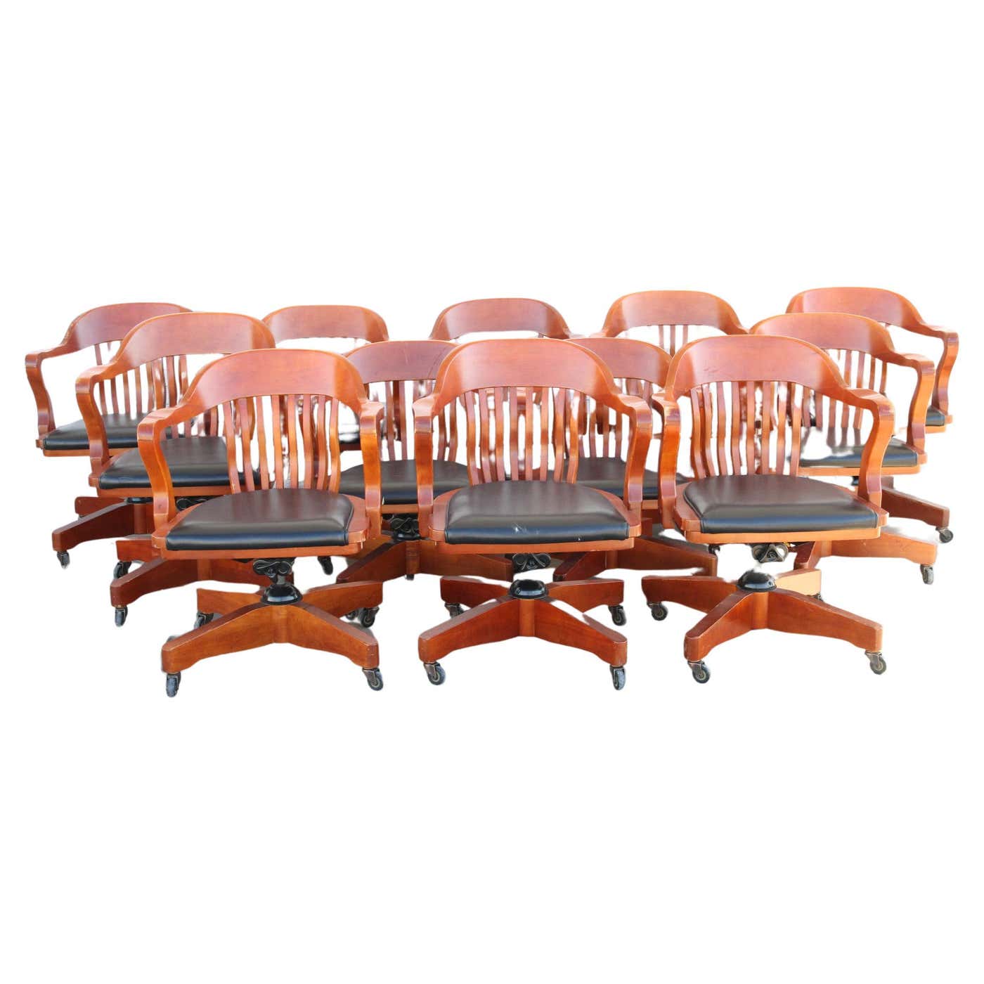 1 Vintage Cherry Bank of England Swivel Chairs Jasper Co. 12 available ...