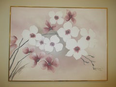 Vintage Cherry Blossom Painting